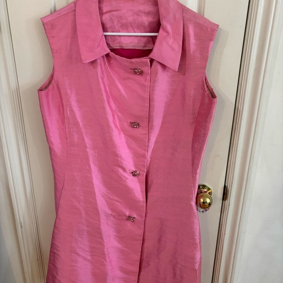 Unreal pink (slightly metallic ) 1960s 70s mod dress - Picture 4 of 8